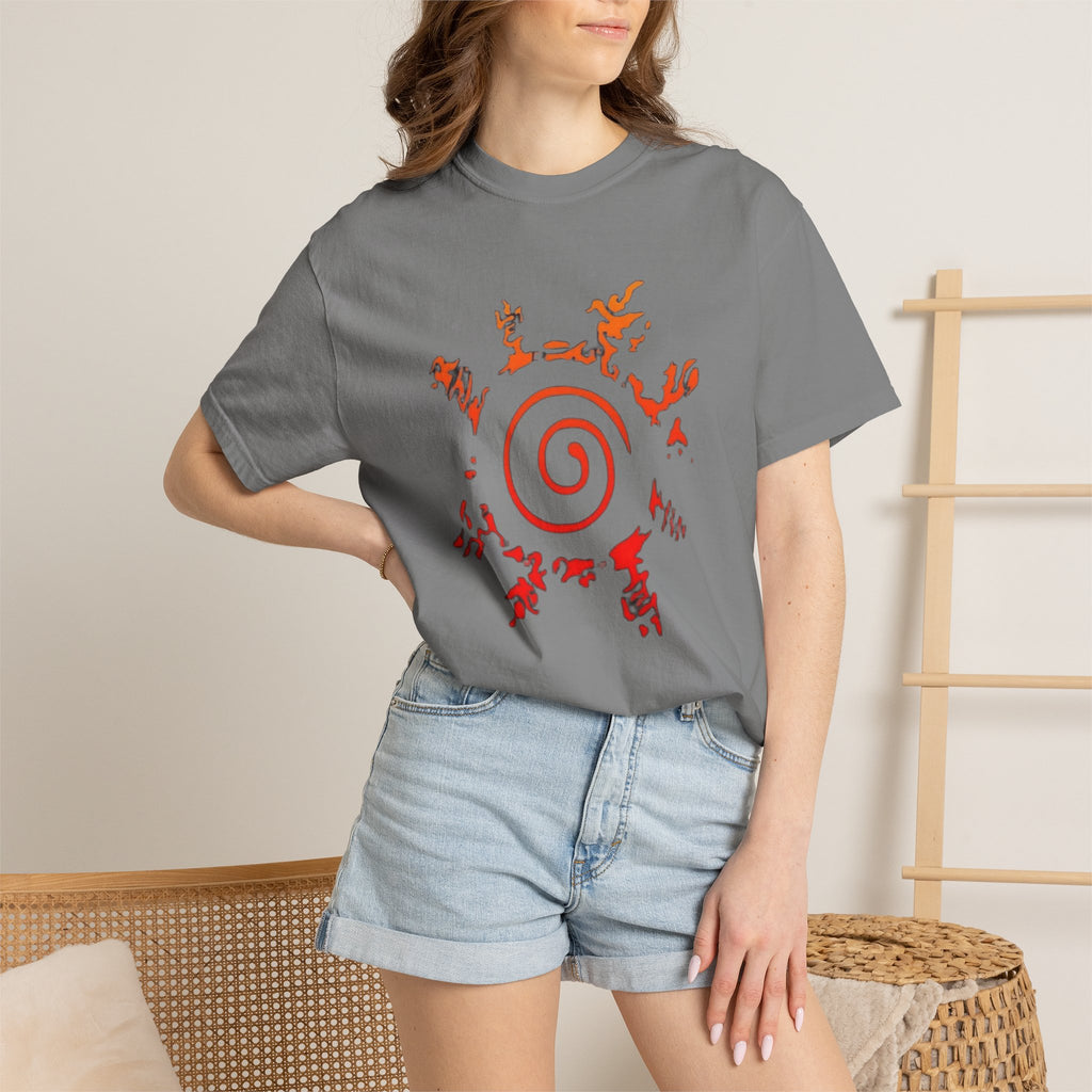 Naruto Hokage Spiral T-Shirt — Seventh Hokage & Young Naruto Graphic Tee