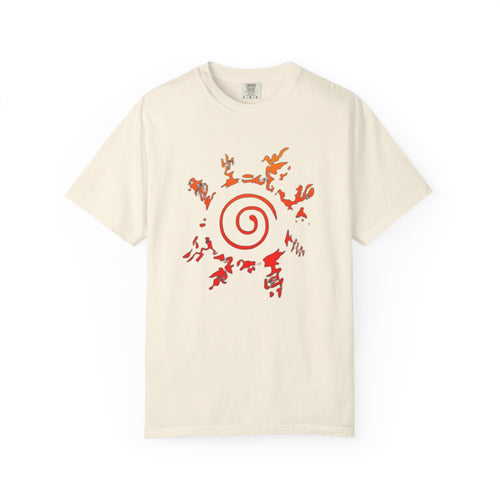 Naruto Hokage Spiral T-Shirt — Seventh Hokage & Young Naruto Graphic Tee