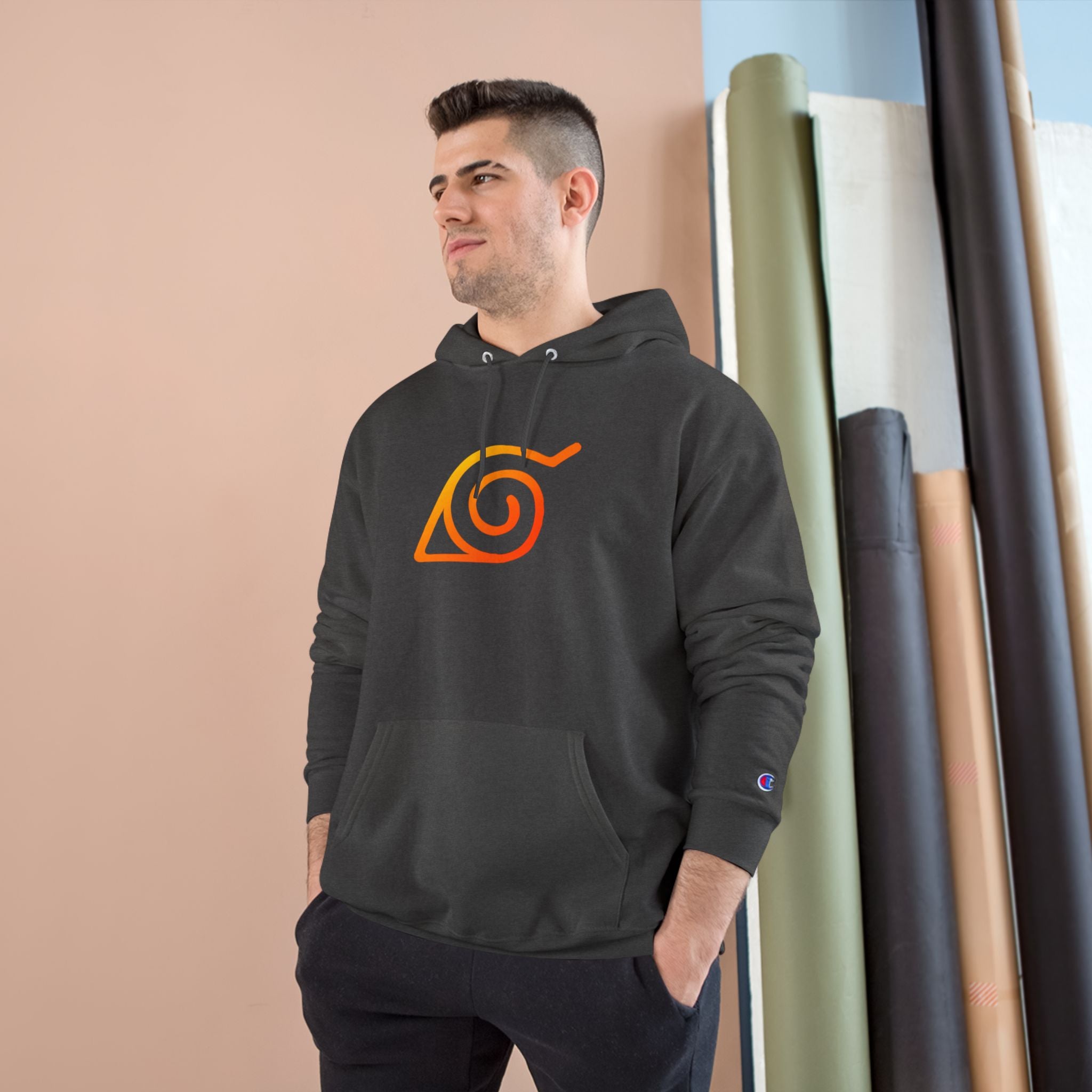 Naruto Hokage Symbol Hoodie — Naruto & Fourth Hokage Back Graphic