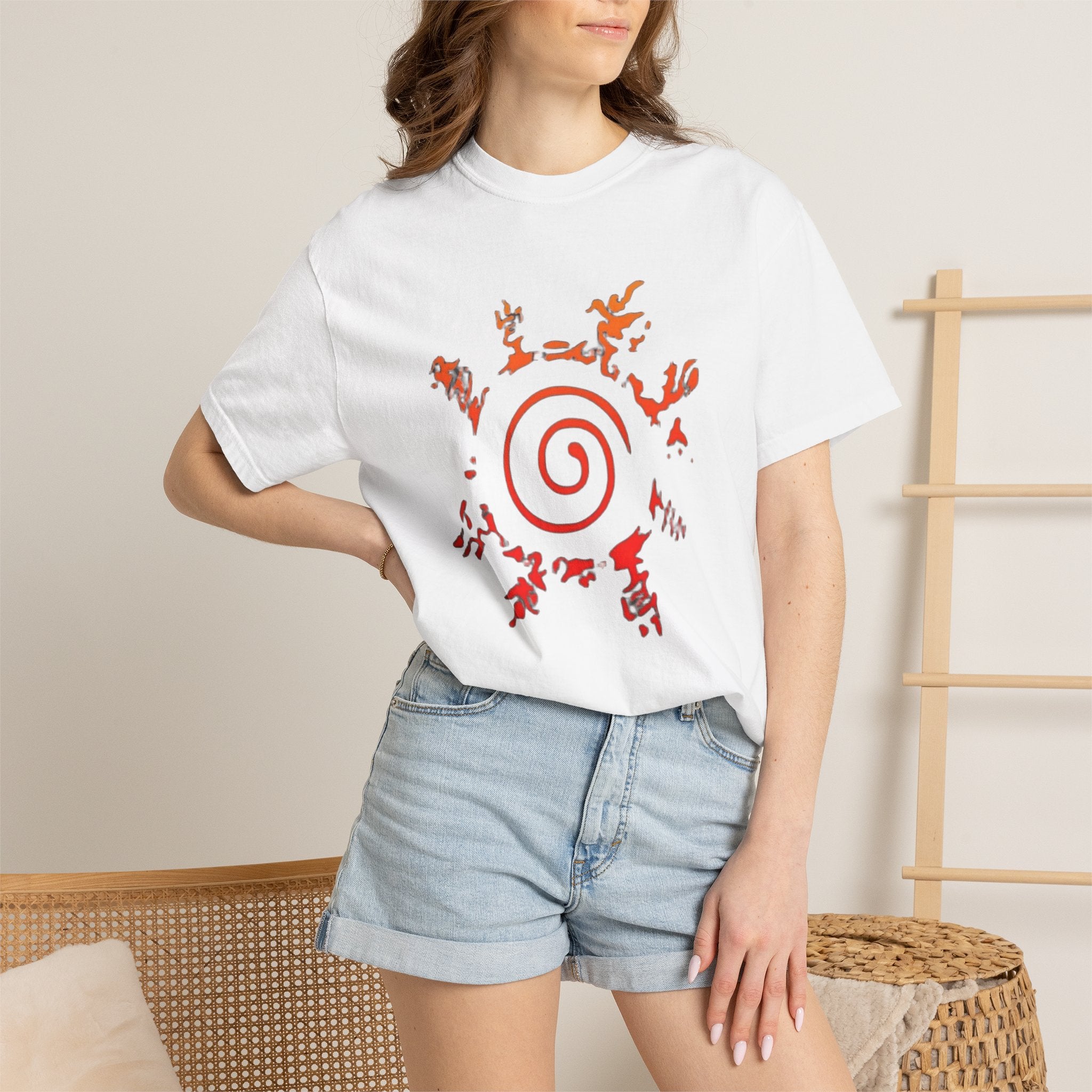 Naruto Hokage Spiral T-Shirt — Seventh Hokage & Young Naruto Graphic Tee