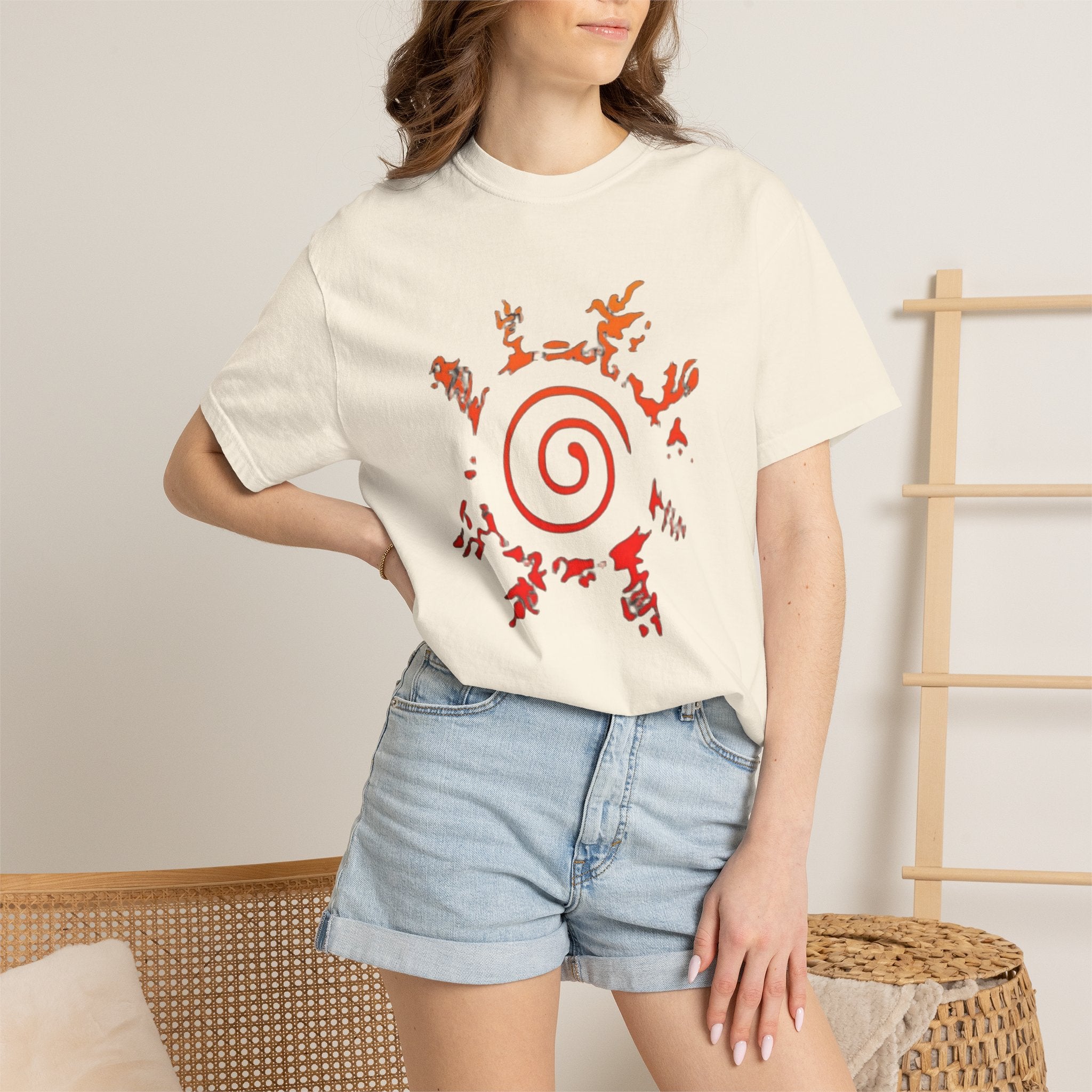 Naruto Hokage Spiral T-Shirt — Seventh Hokage & Young Naruto Graphic Tee
