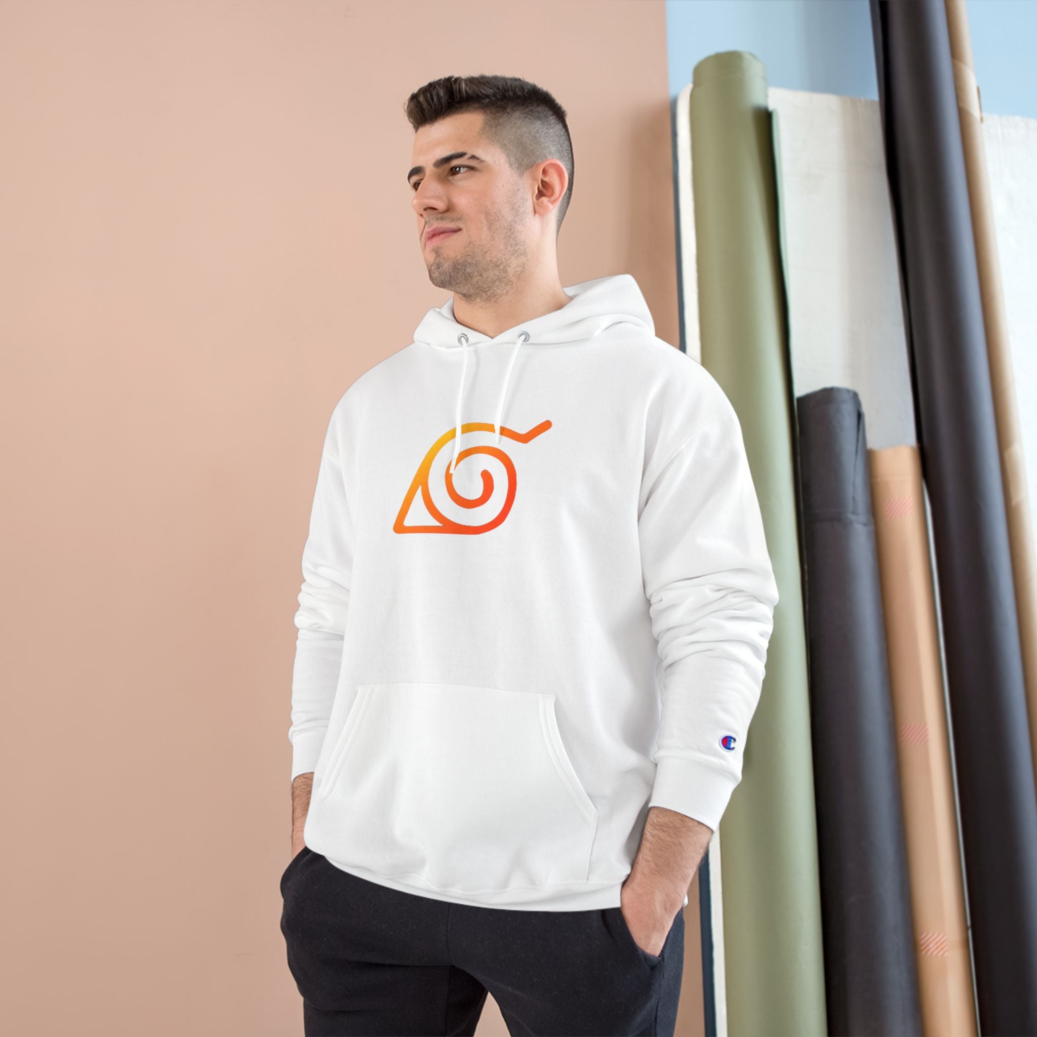 Naruto Hokage Symbol Hoodie — Naruto & Fourth Hokage Back Graphic